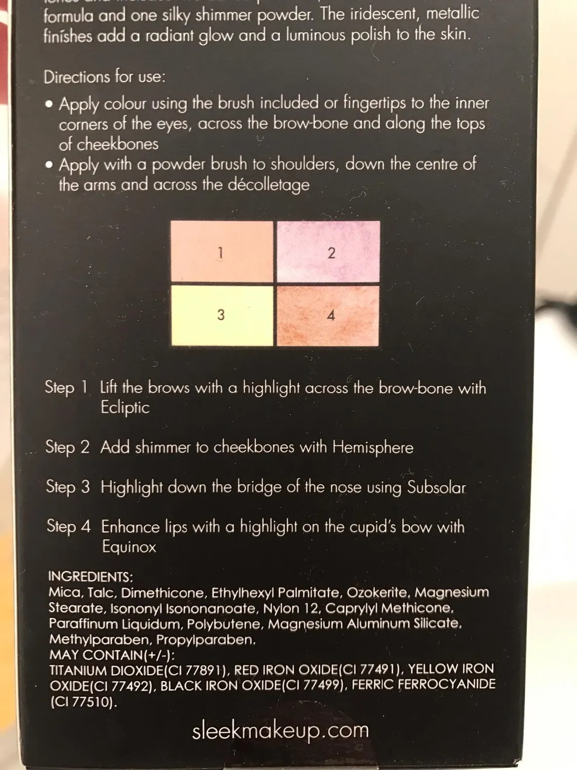 Sleek Solstice Highlighting Palette Highlighter warm