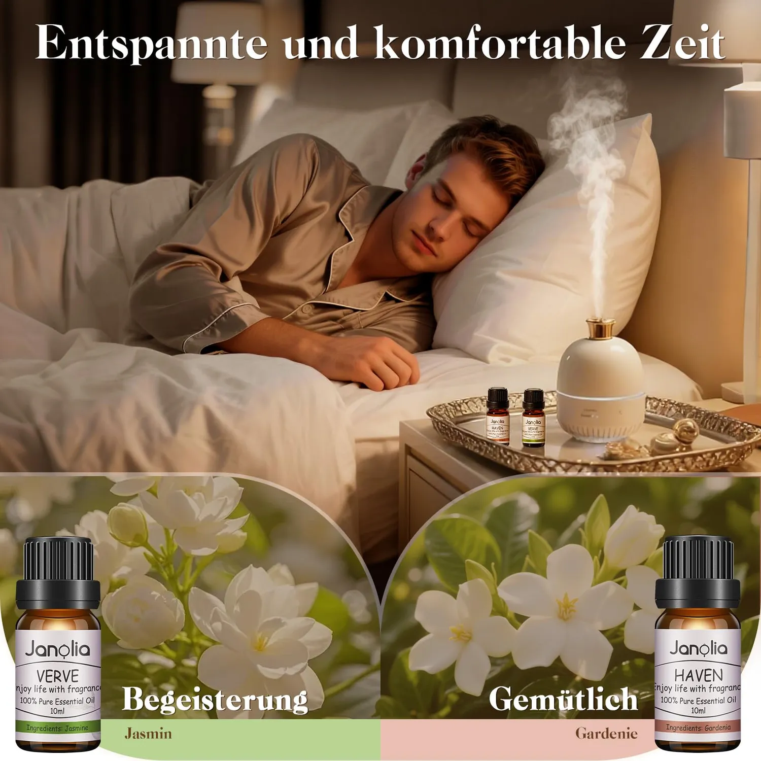 Janolia Ätherische Öle Duftöl Set 6x10ml Diffuser