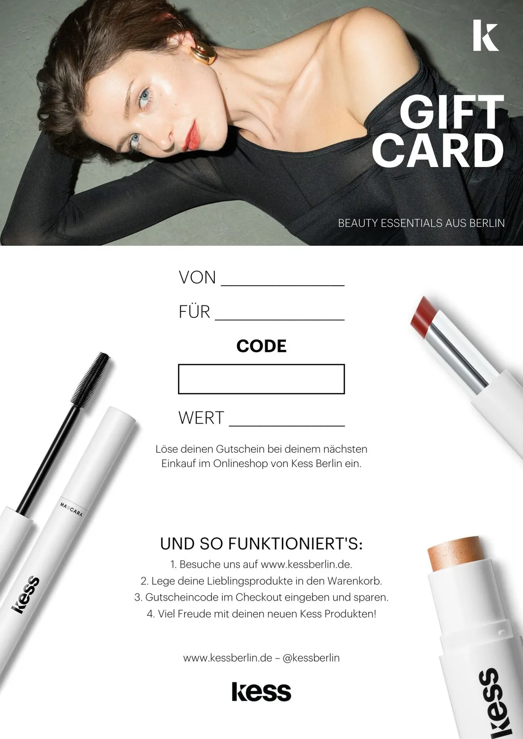 Kess Berlin Digitaler Geschenkgutschein 10 € Gutschein