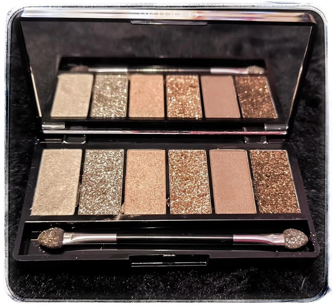 ARDECO Glittery Eyeshadow Palette 3 touch of velvet 6 Farben