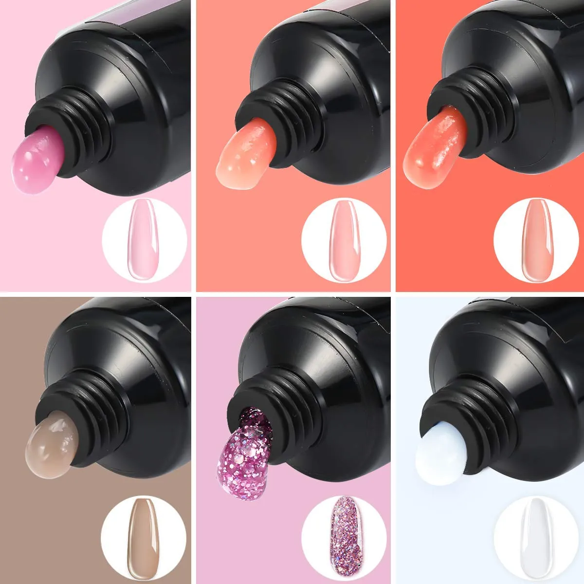 Janolia Nagelverlängerung Gel Starter Set 6 Farben