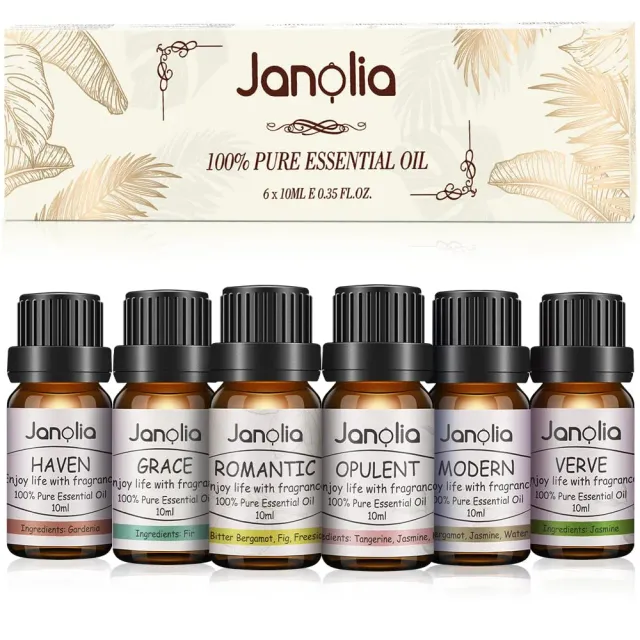 Janolia Ätherische Öle Duftöl Set 6x10ml Diffuser