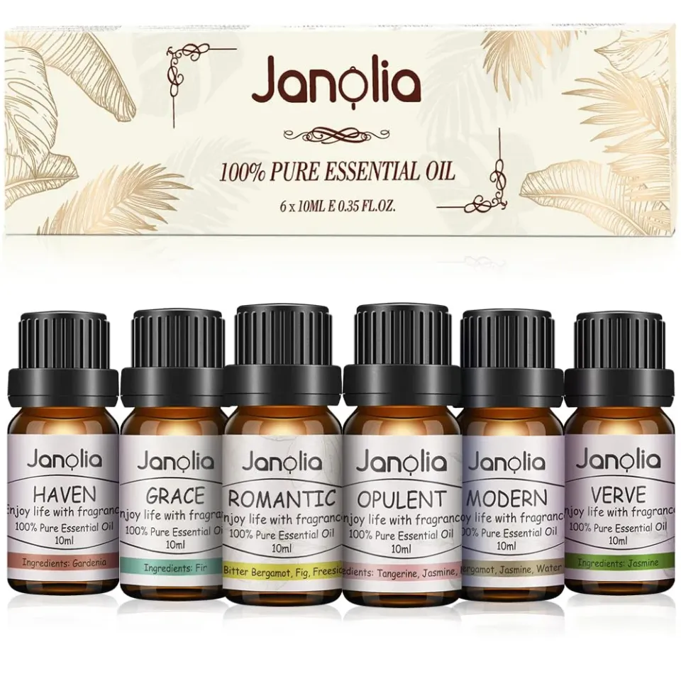 Janolia Ätherische Öle Duftöl Set 6x10ml Diffuser