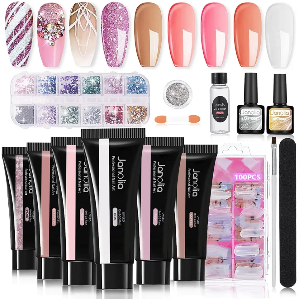 Janolia Nagelverlängerung Gel Starter Set 6 Farben