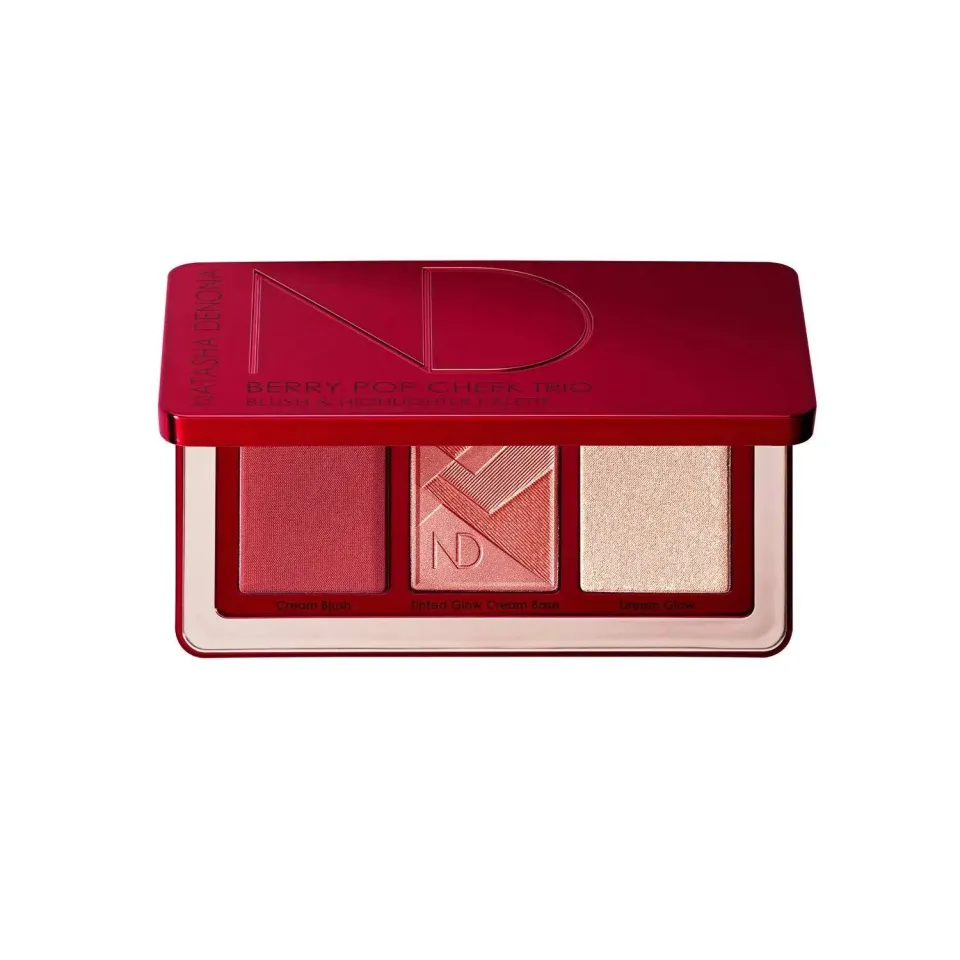 Natasha Denona Berry Pop Cheek Trio Blush vegan cranberry