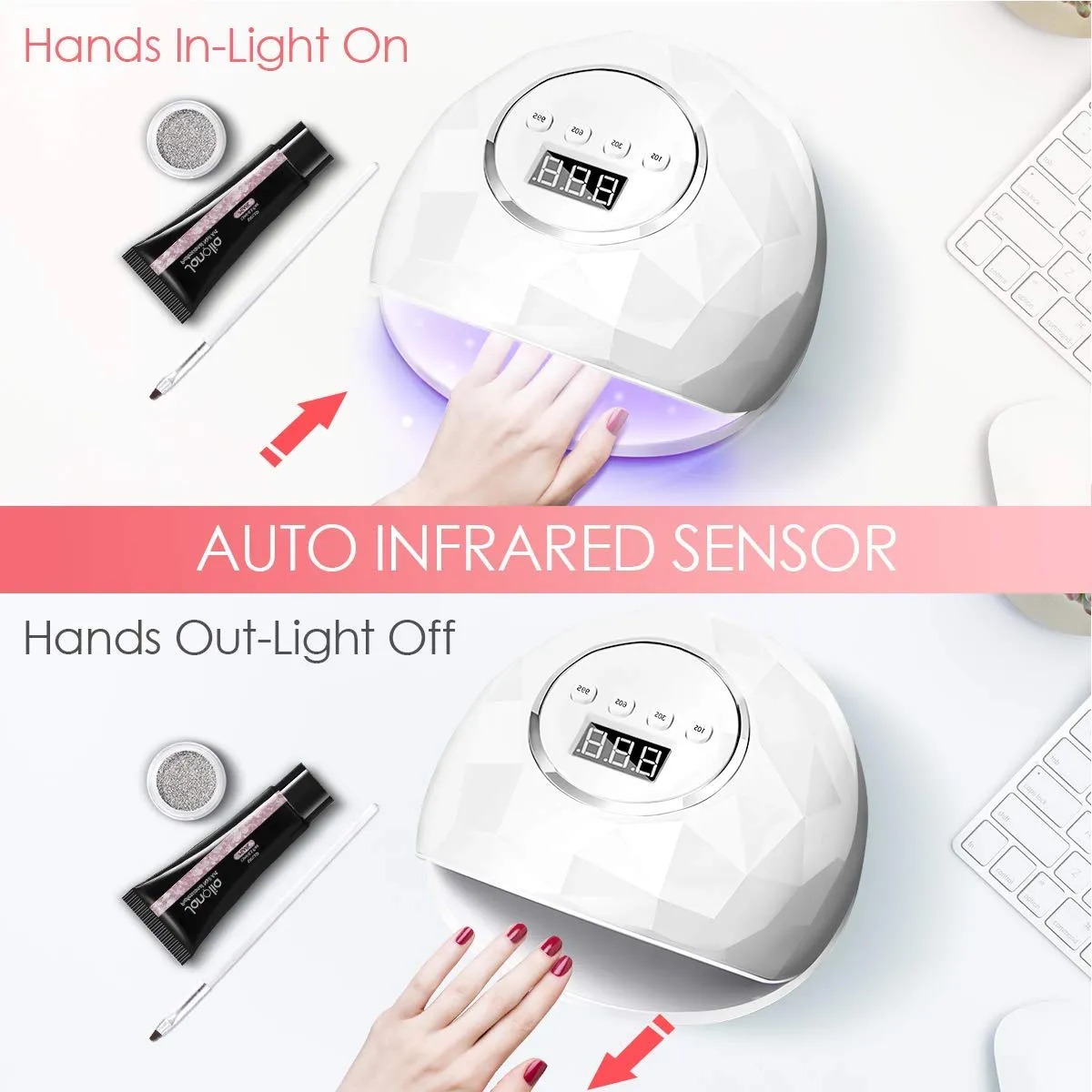 Janolia Nageltrockner UV LED Lampe 86W Weiß